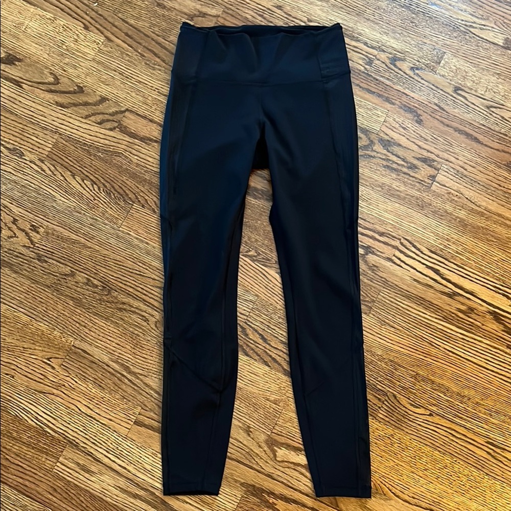 Lululemon Black High-Waisted Leggings with See-through sides